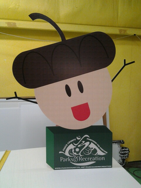 Custom Cardboard Cutout Standup Display Character for Tradeshow Corporate Event